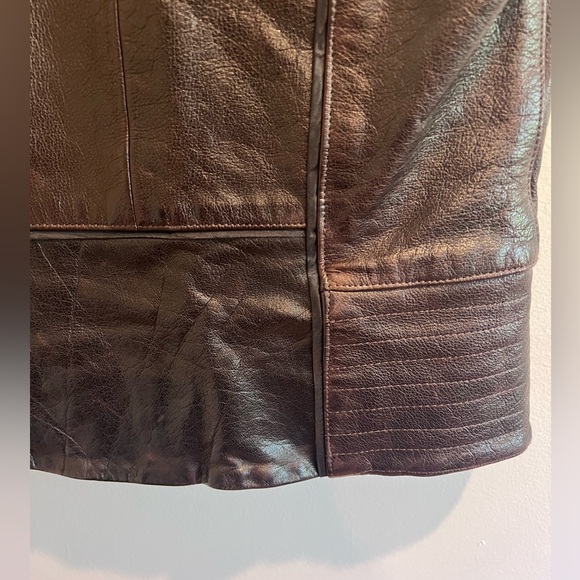 Gary Graham Brown Leather Vest, Size 4 - Picture 7 of 16